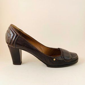 Chloe Brown Leather Everyday Heels